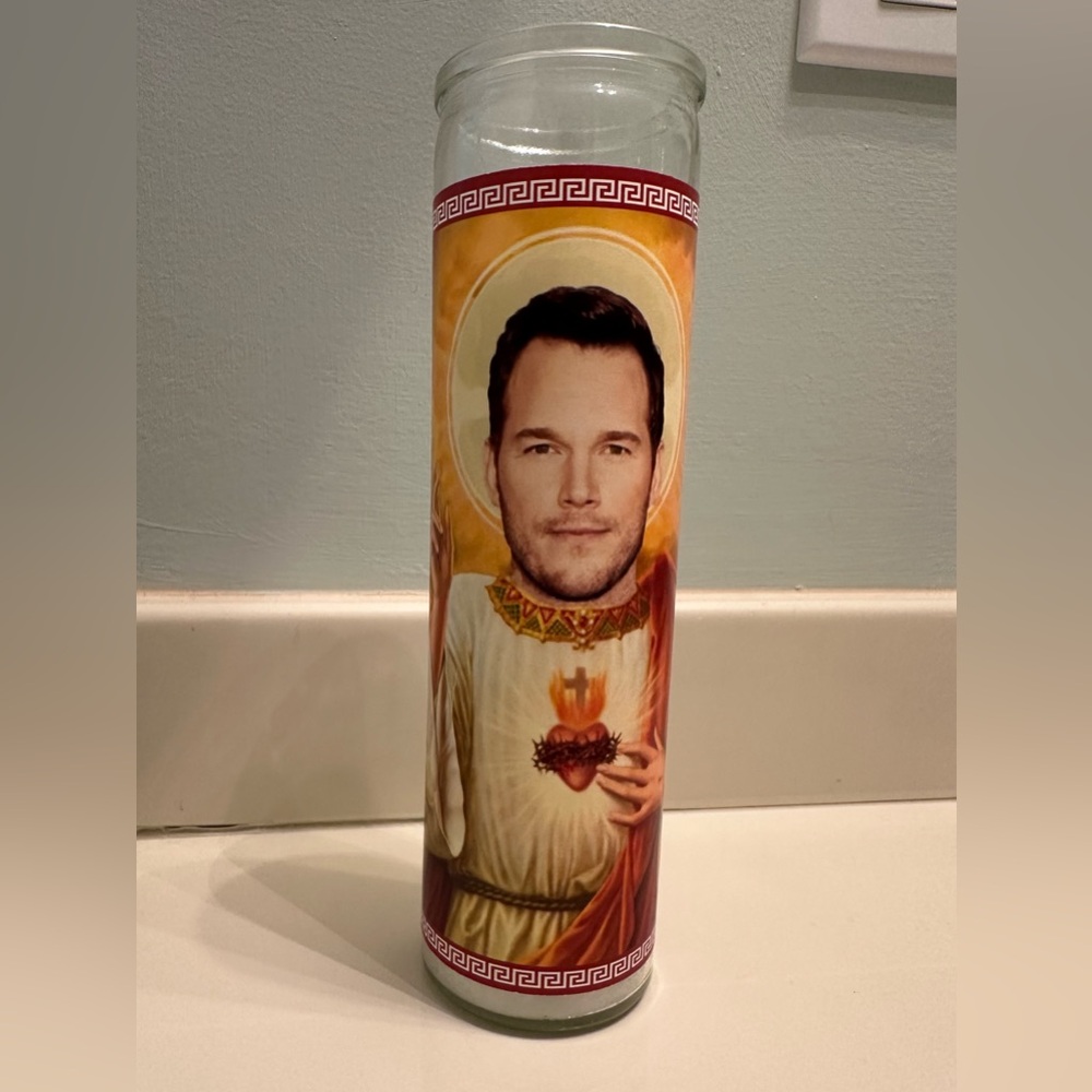 Chris Pratt Funny Celebrity Prayer Candle